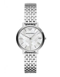  Shop Authentic Emporio Armani Mother of Pearl Dial Silver Steel Strap Watch For Women - AR11112 - Luxxuri