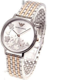  Shop Authentic Emporio Armani Silver Sunray Dial Two Tone Steel Strap Watch For Women - AR11113 - Luxxuri