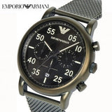  Shop Authentic Emporio Armani Luigi Quartz Chronograph Black Dial Green Mesh Bracelet Watch For Men - AR11115 - Luxxuri