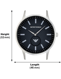  Shop Authentic Emporio Armani Renato Quartz Black Dial Silver Steel Strap  Watch For Men - AR11118 - Luxxuri