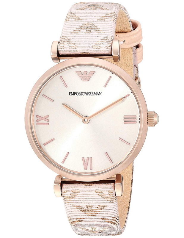  Shop Authentic Emporio Armani Gianni T Bar Analog Silver Dial Beige Leather Strap Watch For Women - AR11127 - Luxxuri