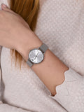  Shop Authentic Emporio Armani Kappa Silver Dial Silver Mesh Bracelet Watch For Women - AR11128 - Luxxuri