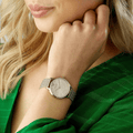 Emporio Armani Kappa Pink Dial Pink Mesh Bracelet Watch For Women - AR11129