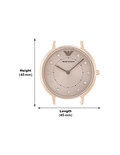 Emporio Armani Kappa Pink Dial Pink Mesh Bracelet Watch For Women - AR11129