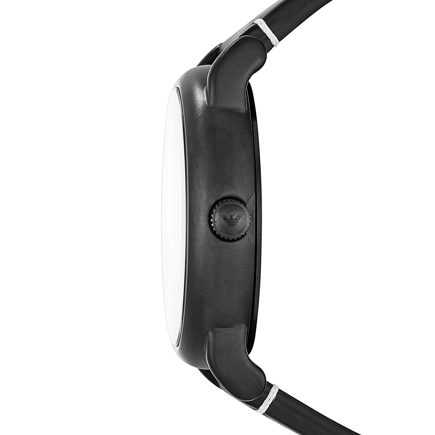 Emporio Armani Luigi Quartz White Dial Black Rubber Strap Watch For Men - AR11136