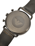 Emporio Armani Aviator Brown Dial Grey Mesh Bracelet Watch For Men - AR11141