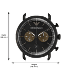  Shop Authentic Emporio Armani Aviator Black Dial Black Mesh Bracelet Watch For Men - AR11142 - Luxxuri