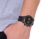  Shop Authentic Emporio Armani Aviator Black Dial Black Mesh Bracelet Watch For Men - AR11142 - Luxxuri