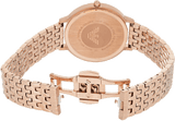  Shop Authentic Emporio Armani Gianni T-Bar Black Dial Rose Gold Strap Watch For Women - AR11145 - Luxxuri