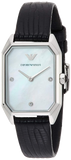  Shop Authentic Emporio Armani Gioia Analog Mother of Pearl Dial Black Leather Strap Watch For Women - AR11148 - Luxxuri