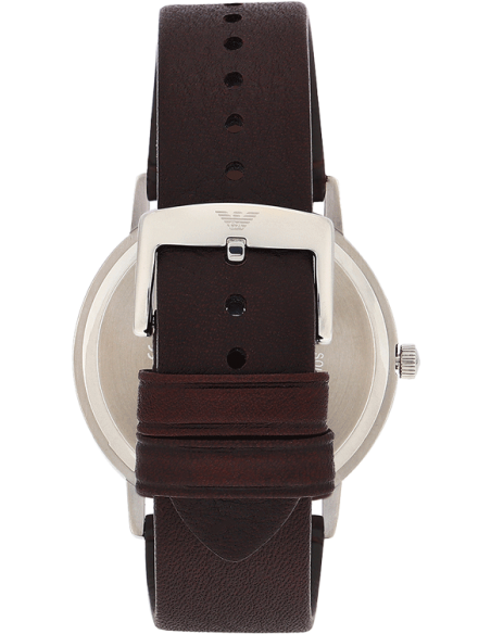  Shop Authentic Emporio Armani Kappa Quartz Black Dial Brown Leather Strap Watch For Men - AR11153 - Luxxuri