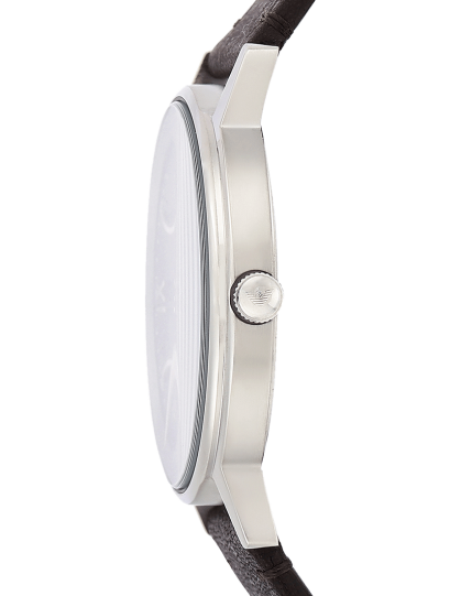  Shop Authentic Emporio Armani Kappa Quartz Black Dial Brown Leather Strap Watch For Men - AR11153 - Luxxuri