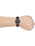  Shop Authentic Emporio Armani Kappa Quartz Black Dial Brown Leather Strap Watch For Men - AR11153 - Luxxuri