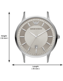  Shop Authentic Emporio Armani Renato Quartz Silver Dial Brown Leather Strap Watch For Men - AR11185 - Luxxuri