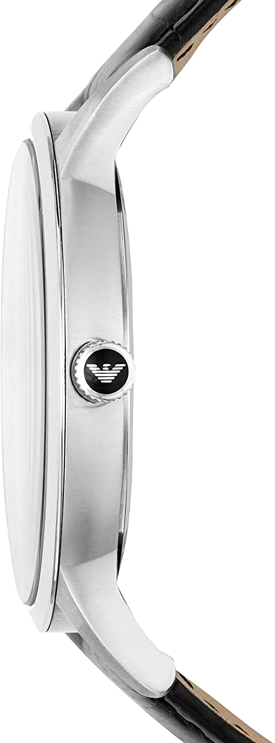  Shop Authentic Emporio Armani Renato Analog Black Dial Black Leather Strap Watch For Men - AR11186 - Luxxuri