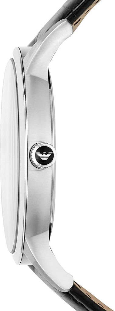  Shop Authentic Emporio Armani Renato Analog Black Dial Black Leather Strap Watch For Men - AR11186 - Luxxuri