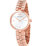  Shop Authentic Emporio Armani Arianna Analog Mother of Pearl Dial Rose Gold Steel Strap Watch For Women - AR11196 - Luxxuri