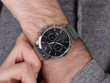  Shop Authentic Emporio Armani Giovanni Chronograph Black Dial Silver Steel Strap Watch For Men - AR11208 - Luxxuri