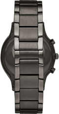 Emporio Armani Renato Chronograph Blue Dial Grey Steel Strap Watch For Men - A11215