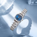 Emporio Armani Gianni T Bar Quartz Blue Dial Two Tone Steel Strap Watch For Women - AR11222