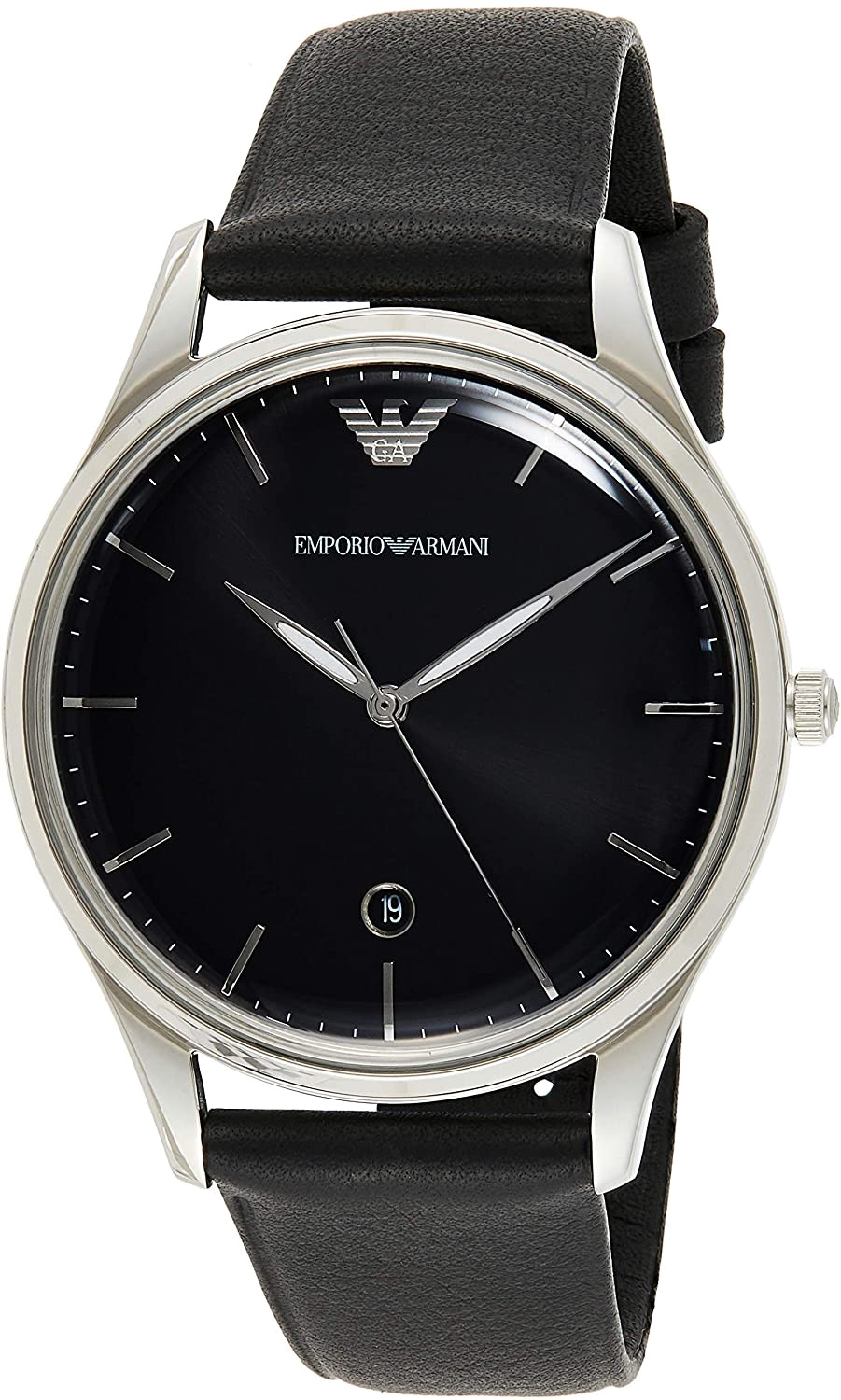  Shop Authentic Emporio Armani Classic Quartz Black Dial Black Leather Strap Watch For Men - AR1865 - Luxxuri