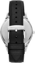  Shop Authentic Emporio Armani Modern Slim Quartz Grey Dial Black Leather Strap Watch For Men - AR11162 - Luxxuri