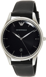  Shop Authentic Emporio Armani Classic Quartz Black Dial Black Leather Strap Watch For Men - AR1865 - Luxxuri