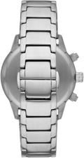 Emporio Armani Mario Chronograph Blue Dial Silver Steel Strap Watch For Men - AR11306