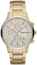  Shop Authentic Emporio Armani Renato Chronograph White Dial Gold Steel Strap Watch For Men - AR11332 - Luxxuri