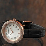  Shop Authentic Emporio Armani Rosa Quartz Mother Of Pearl White Dial Black Leather Strap Watch For Women - AR11356 - Luxxuri