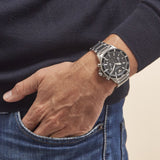  Shop Authentic Emporio Armani Diver Chronograph Quartz Black Dial Silver Steel Strap Watch For Men - AR11360 - Luxxuri