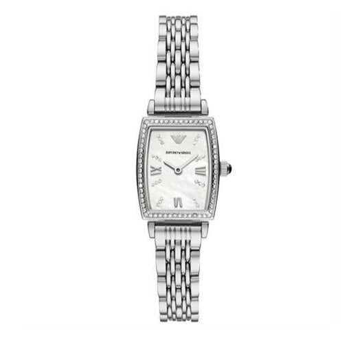  Shop Authentic Emporio Armani Gianni T-Bar Quartz White Dial Silver Steel Strap Watch For Women - AR11405 - Luxxuri