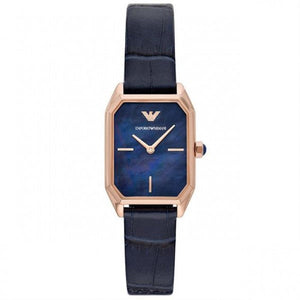  Shop Authentic Emporio Armani Gioia Quartz Mother of Pearl Blue Dial Blue Leather Strap Watch For Women - AR11426 - Luxxuri