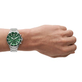  Shop Authentic Emporio Armani Diver Chronograph Green Dial Silver Steel Strap Watch For Men - AR11500 - Luxxuri