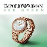  Shop Authentic Emporio Armani Aira Three Hand Mother of Pearl Dial Rose Gold Steel Strap Watch For Women - AR11523 - Luxxuri