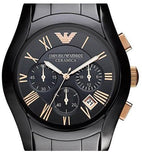  Shop Authentic Emporio Armani Valente Ceramica Chronograph Black Dial Black Steel Strap Watch For Men - AR1410 - Luxxuri