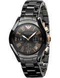 Emporio Armani Chronograph Black Ceramic Stainless Steel Dial Watch For Women - AR1411