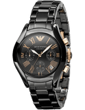  Shop Authentic Emporio Armani Chronograph Black Ceramic Stainless Steel Dial Watch For Women - AR1411 - Luxxuri