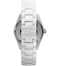 Emporio Armani Ceramica White Mother of Pearl Dial Stainless Steel Strap Watch For Women - AR1426