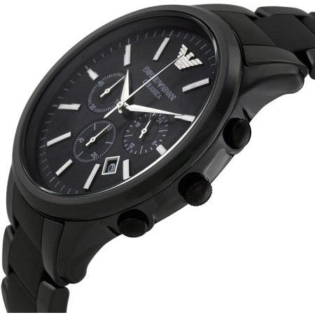 Shop Authentic Emporio Armani Ceramica Chronograph Black Dial Black Steel Strap Watch For Men - AR1451 - Luxxuri