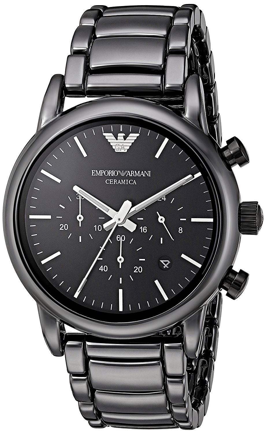  Shop Authentic Emporio Armani Luigi Chronograph Black Dial Black Stainless Steel Watch For Men - AR1507 - Luxxuri
