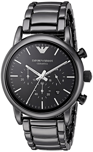  Shop Authentic Emporio Armani Luigi Chronograph Black Dial Black Stainless Steel Watch For Men - AR1507 - Luxxuri