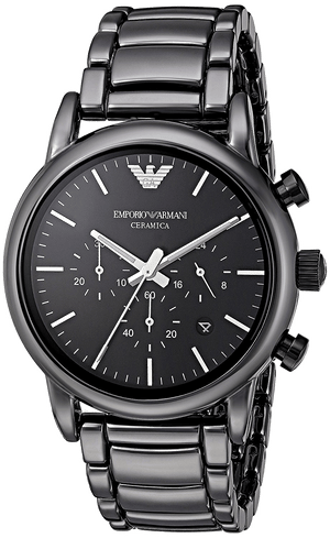 Shop Authentic Emporio Armani Luigi Chronograph Black Dial Black Stainless Steel Watch For Men - AR1507 - Luxxuri