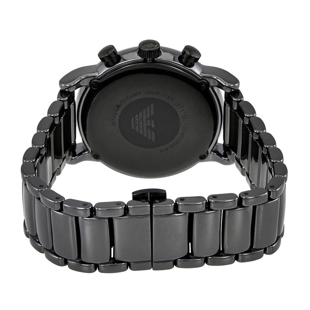  Shop Authentic Emporio Armani Luigi Ceramic Chronograph Black Dial Black Strap Watch For Men - AR1509 - Luxxuri