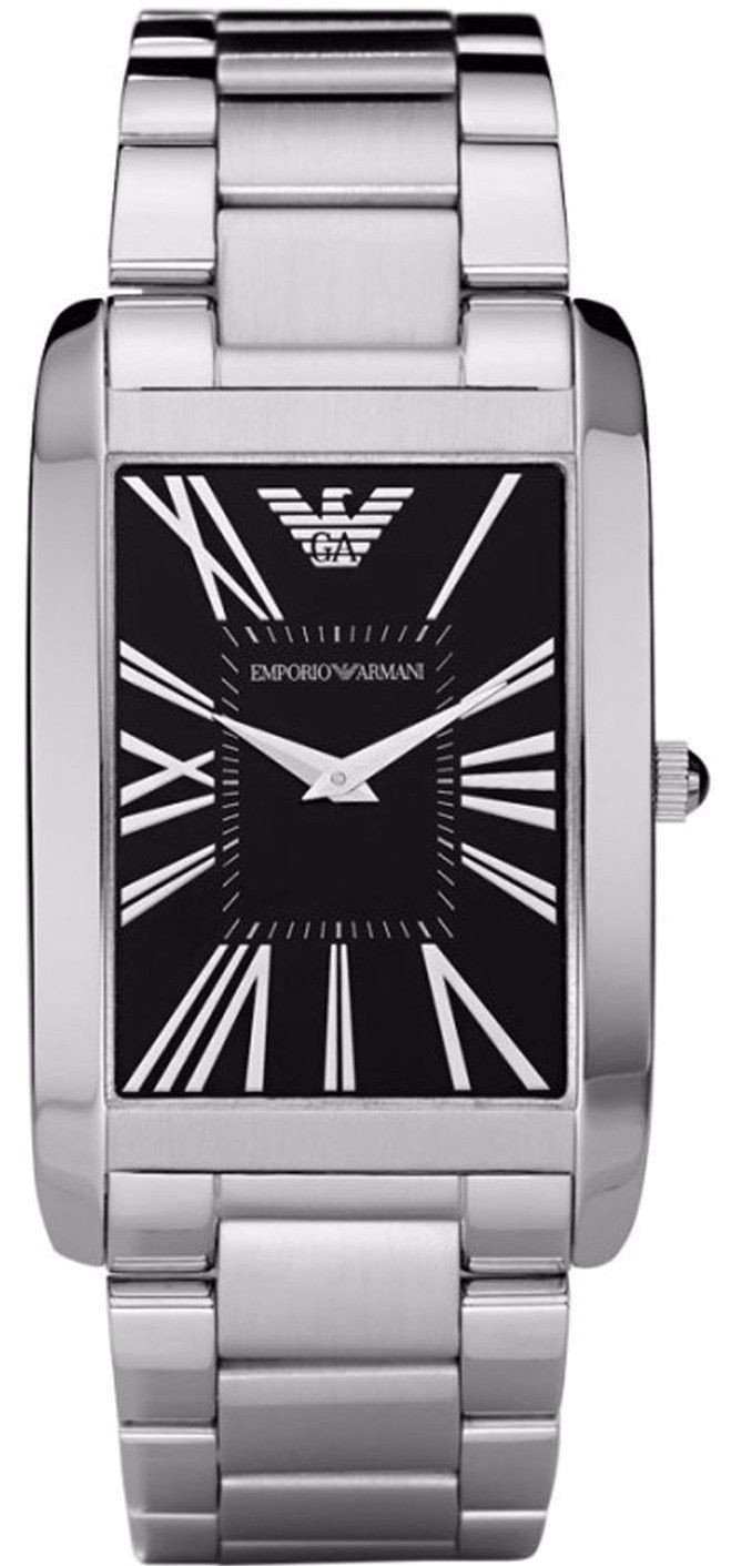  Shop Authentic Emporio Armani Classic Analog Black Dial Silver Steel Strap Watch For Men - AR1608 - Luxxuri