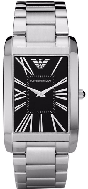  Shop Authentic Emporio Armani Classic Analog Black Dial Silver Steel Strap Watch For Men - AR1608 - Luxxuri