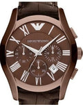  Shop Authentic Emporio Armani Valente Classic Brown Dial Brown Leather Strap Watch For Men - AR1609 - Luxxuri
