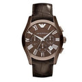  Shop Authentic Emporio Armani Valente Classic Brown Dial Brown Leather Strap Watch For Men - AR1609 - Luxxuri