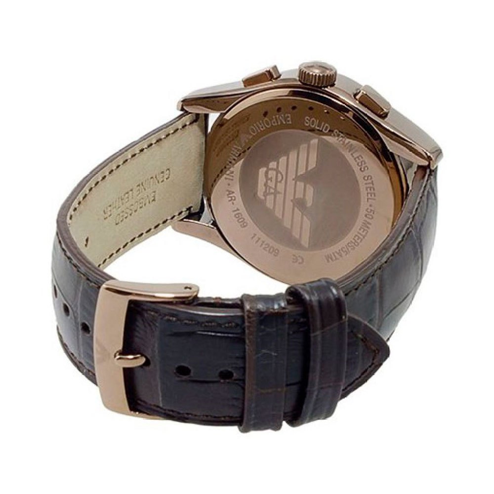  Shop Authentic Emporio Armani Valente Classic Brown Dial Brown Leather Strap Watch For Men - AR1609 - Luxxuri