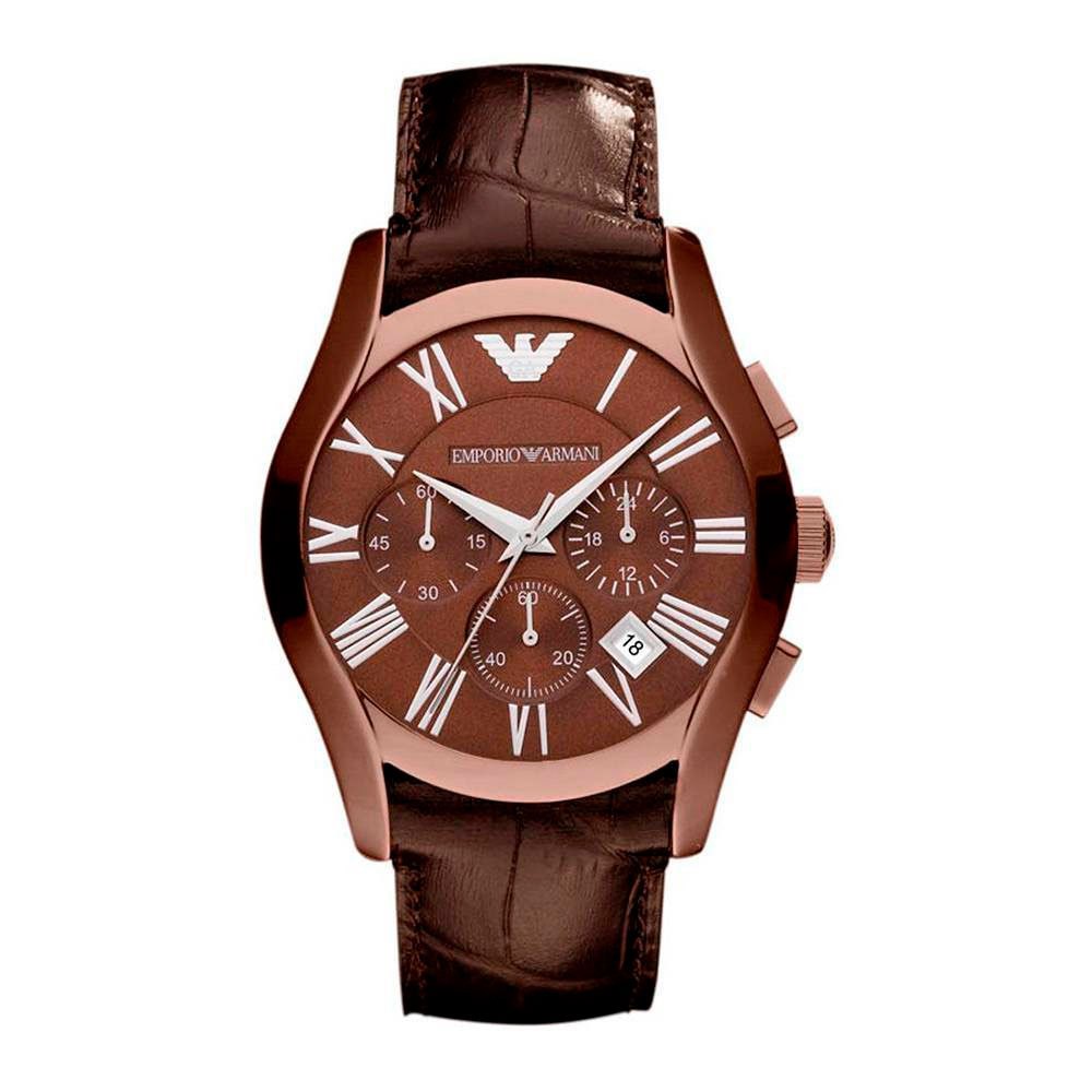  Shop Authentic Emporio Armani Valente Classic Brown Dial Brown Leather Strap Watch For Men - AR1609 - Luxxuri